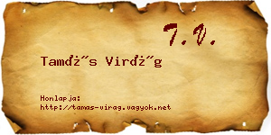 Tamás Virág névjegykártya