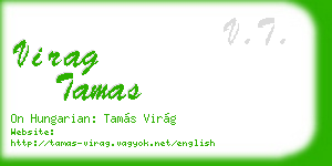 virag tamas business card