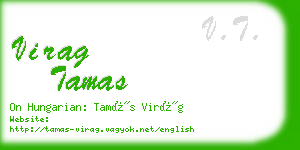 virag tamas business card